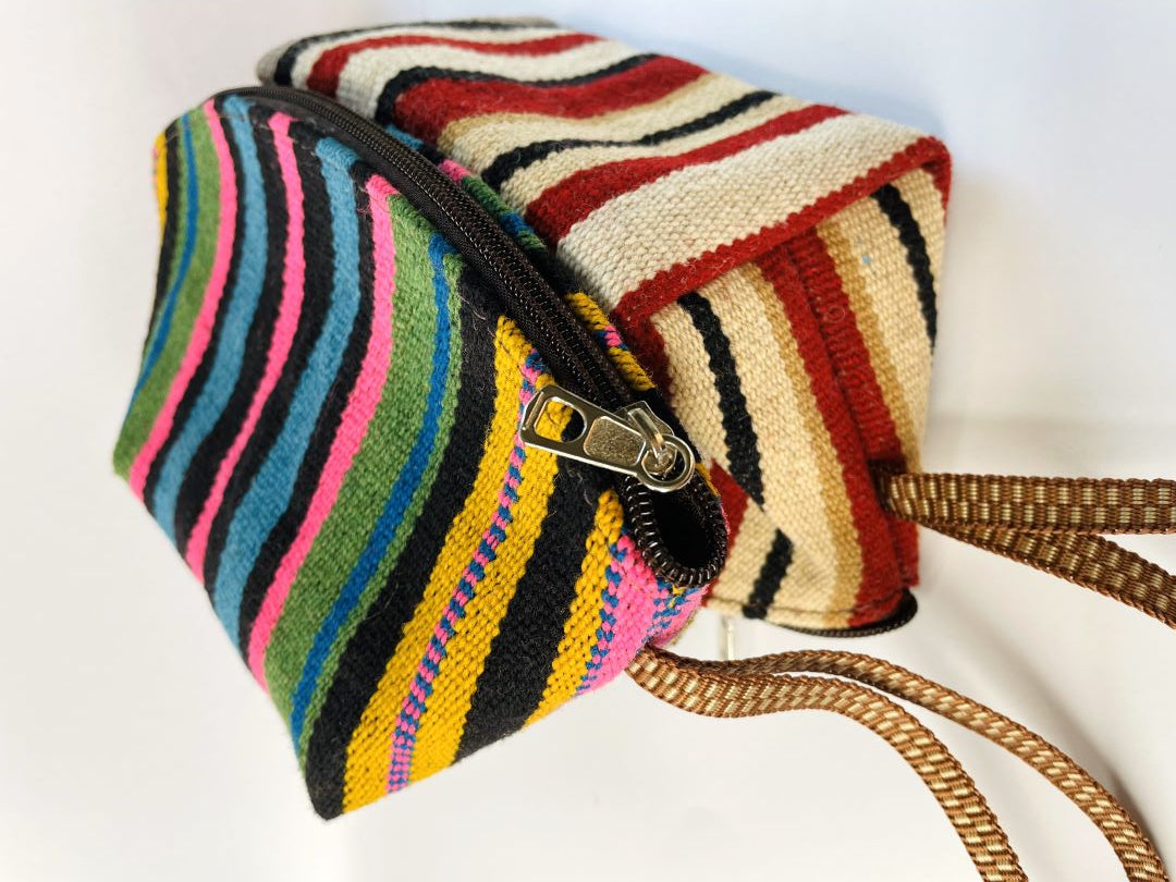 Triangle Wristlet Clutch, Fuscia,Bolivia