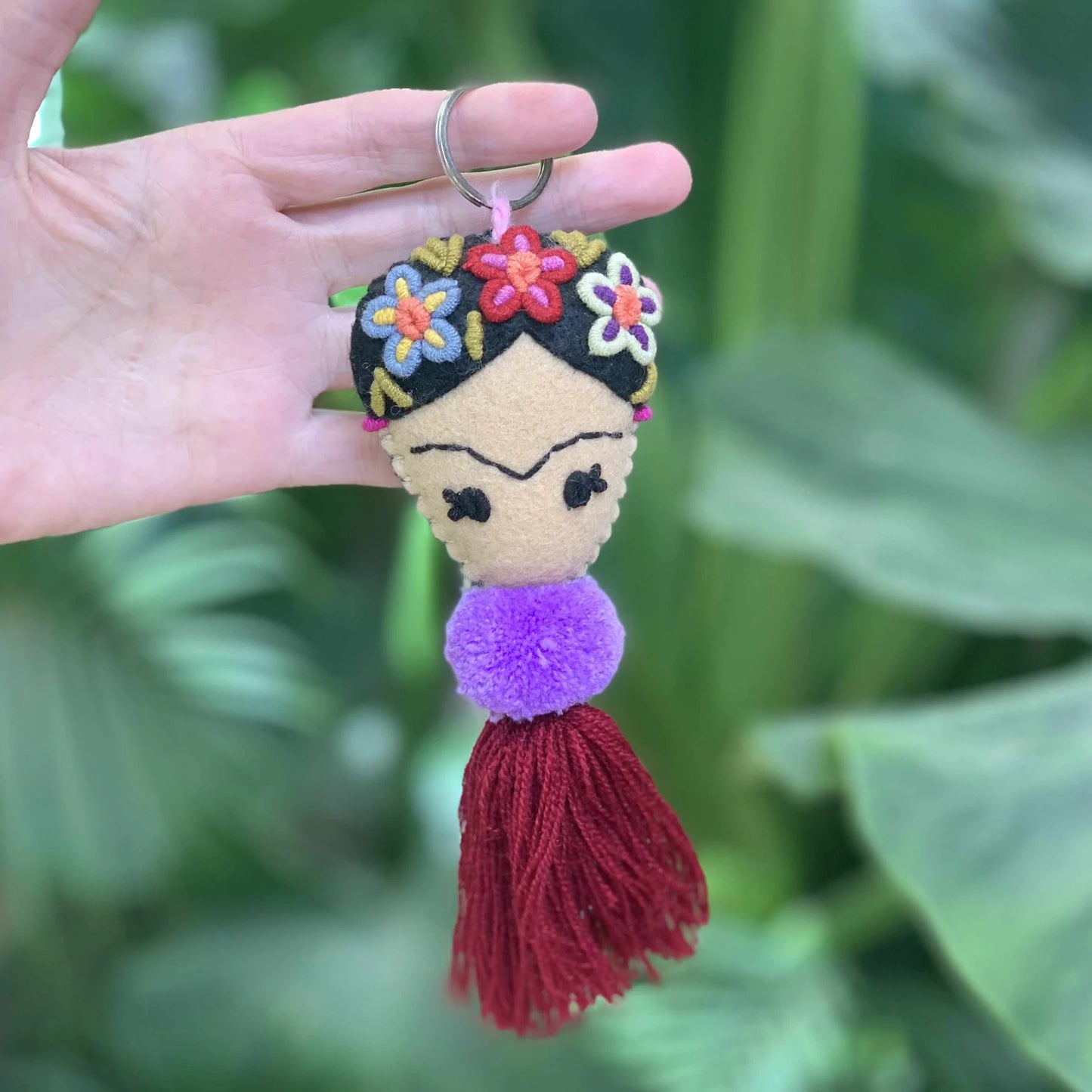 Frida Kahlo Keychain / Zipper Pull, Mexico