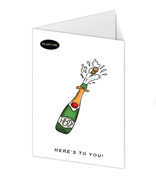 Popping Birthday Bottles Plantable Greeting Card, Canada