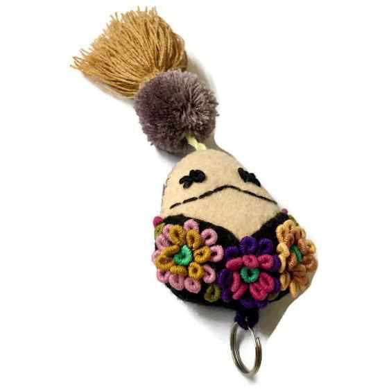 Frida Kahlo Keychain / Zipper Pull, Mexico