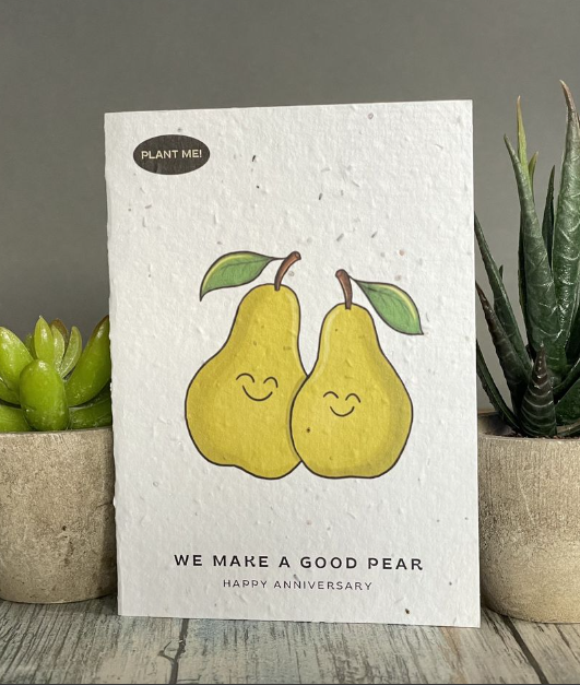 We Make a Good Pear Anniversary Greeting Card, Canada