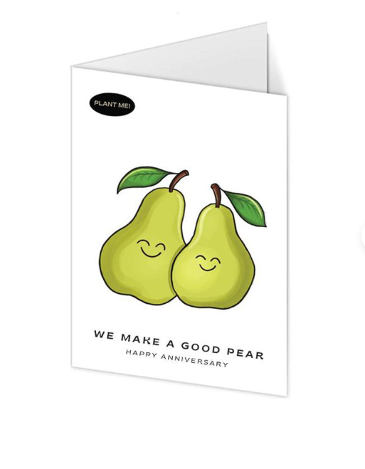 We Make a Good Pear Anniversary Greeting Card, Canada