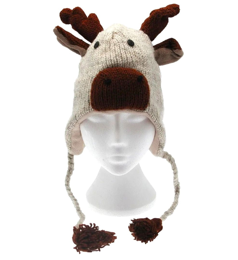 Reindeer Woolen Animal Hat, Nepal