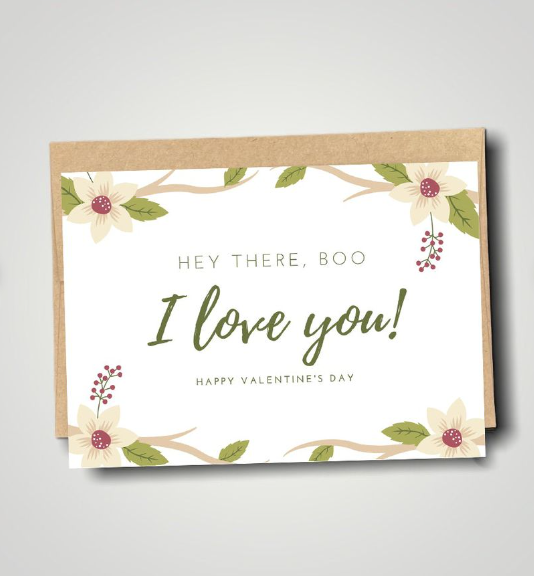 Hey There Boo I Love You Plantable Valentines Day Card, Canada